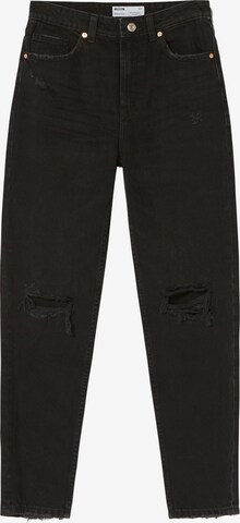 Bershka Regular Jeans in Black: front