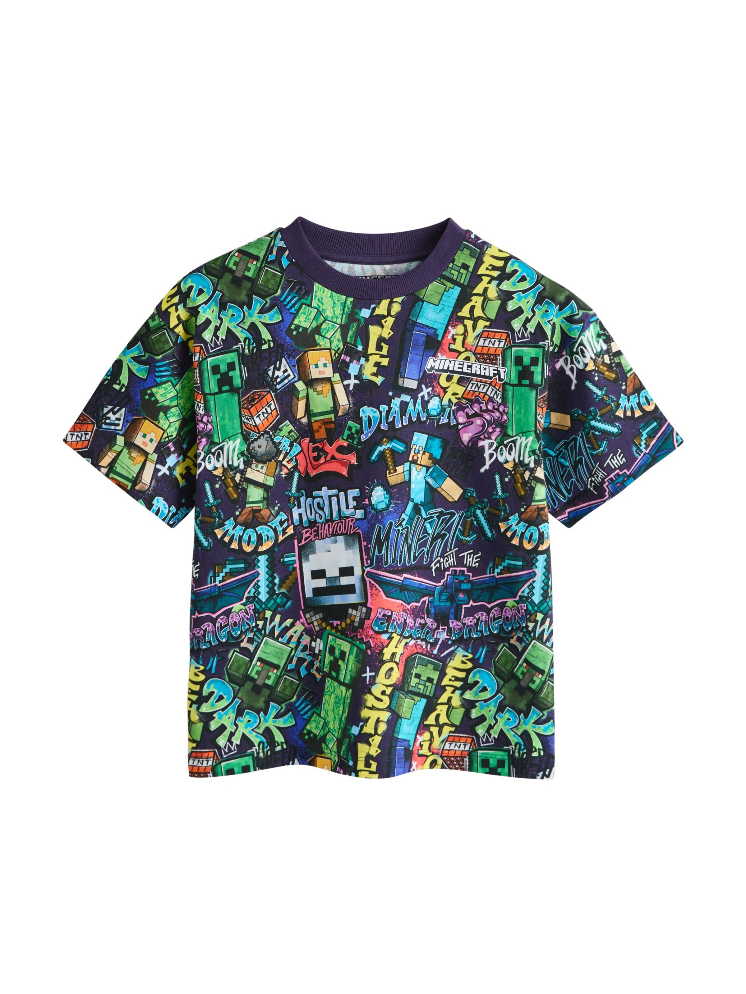 T-Shirt Next en violet : devant