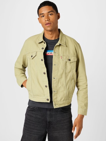 LEVI'S ® Overgangsjakke 'The Trucker Jacket' i grønn: forside