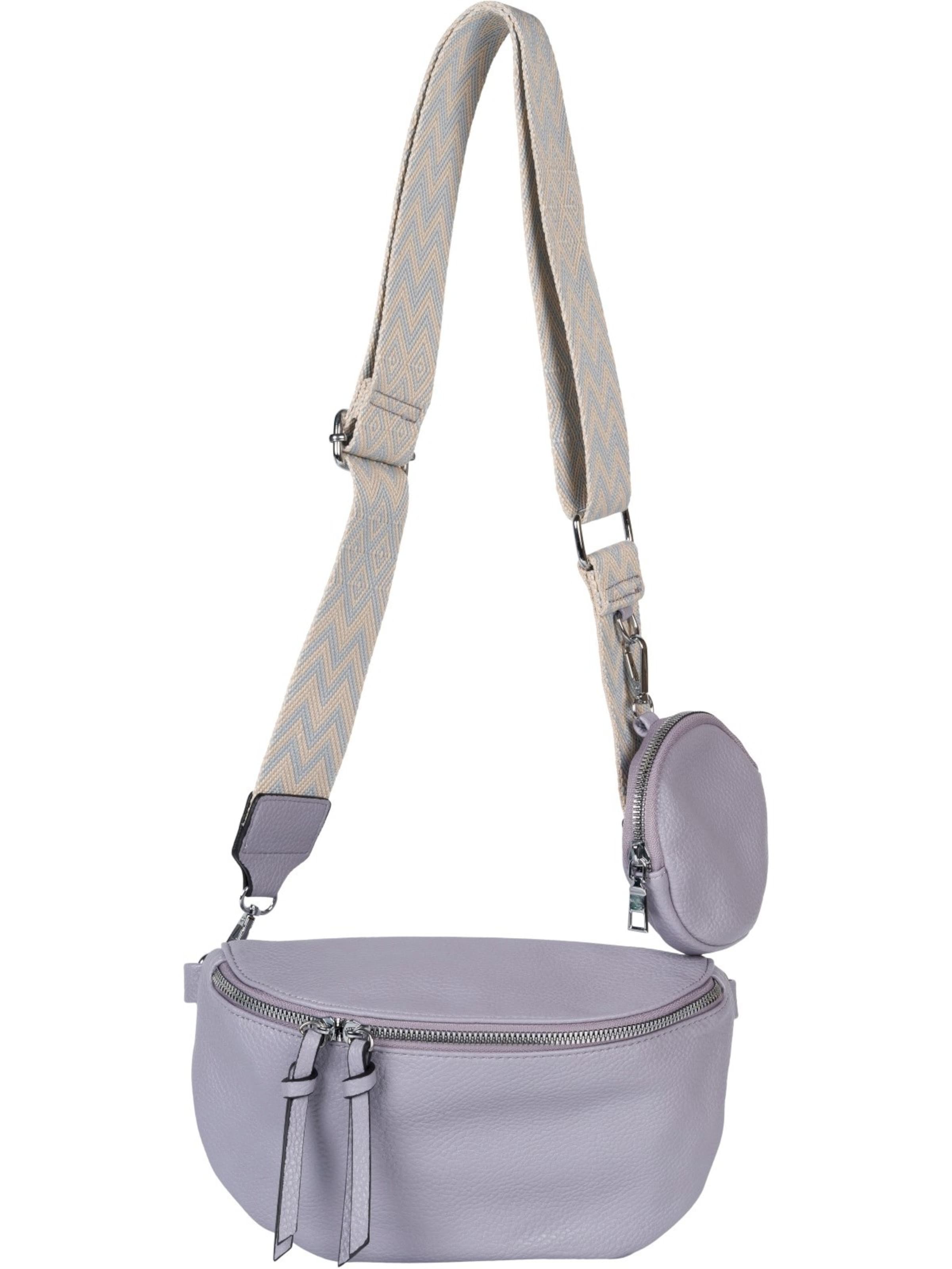 styleBREAKER Crossbody bag '2-Teiliges Set Halbmond Crossbody Bag' in Purple: front