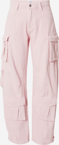 WEEKDAY - Perna larga Calças de ganga 'Shilou' em rosa: frente