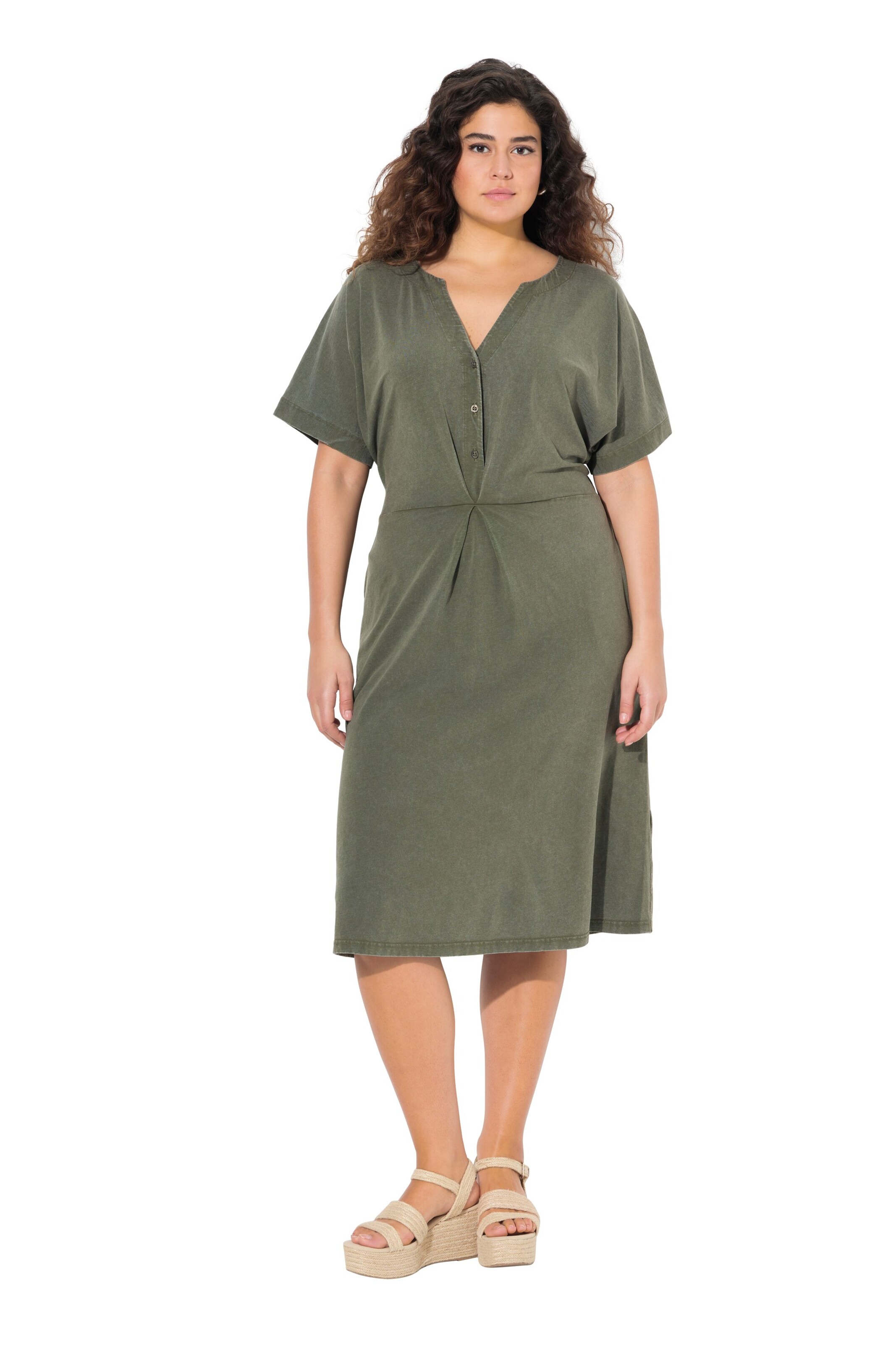 Ulla Popken Jurk in Groen: voorkant