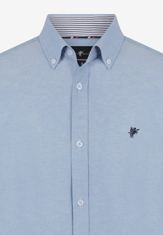 DENIM CULTURE Regular fit Button Up Shirt 'Hugo' in Blue