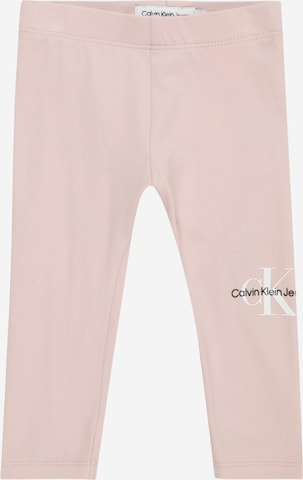 Calvin Klein Jeans Skinny Legíny – pink: přední strana