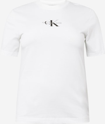 Calvin Klein Jeans Curve Tričko – bílá: přední strana