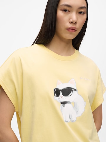 Karl Lagerfeld - Camiseta 'Ikon Choupette' en amarillo