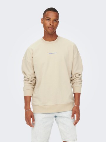 Only & Sons Sweatshirt 'Toby' in Grey: front