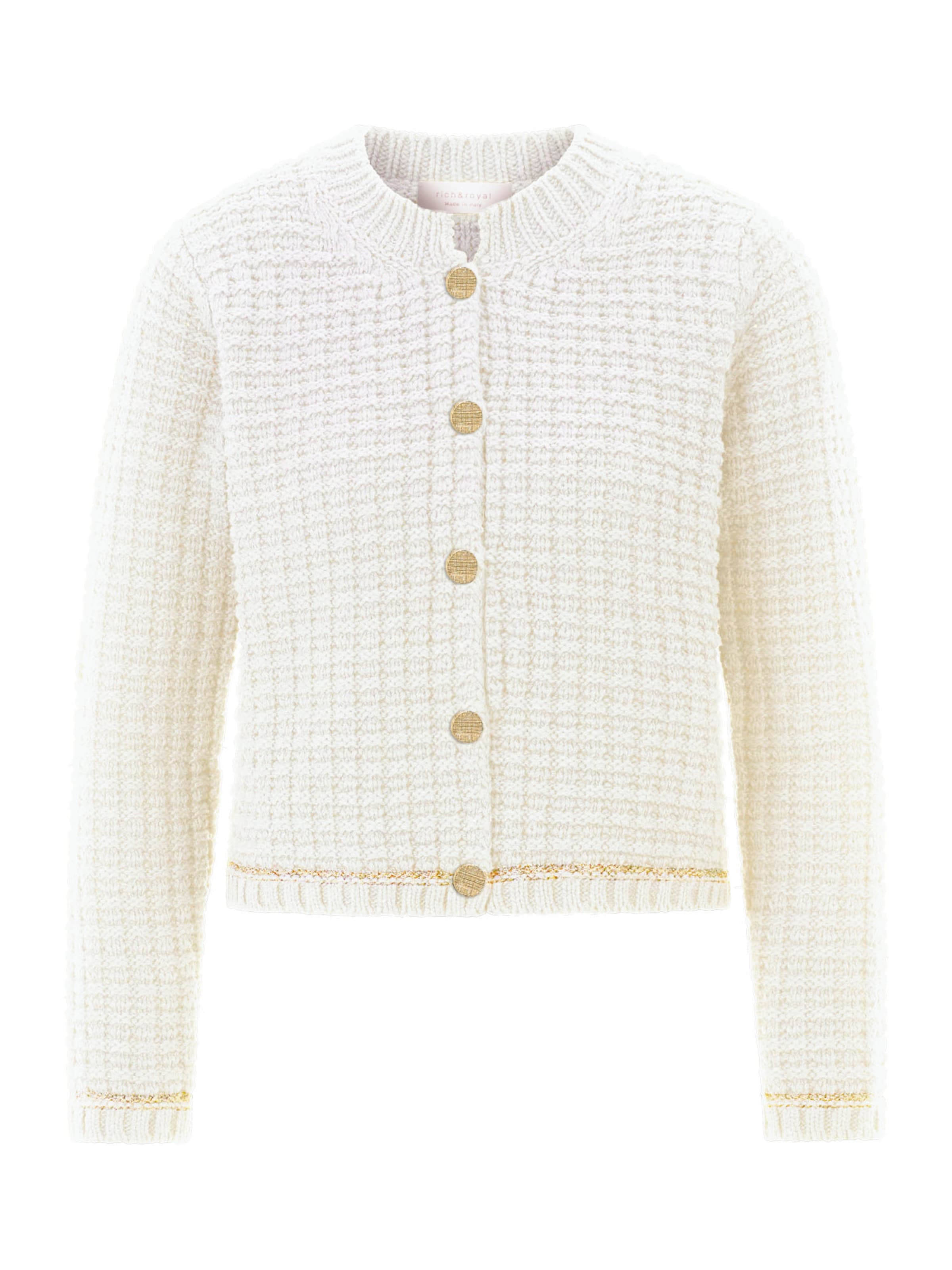 Rich & Royal Neuletakki värissä valkoinen: etupuoli