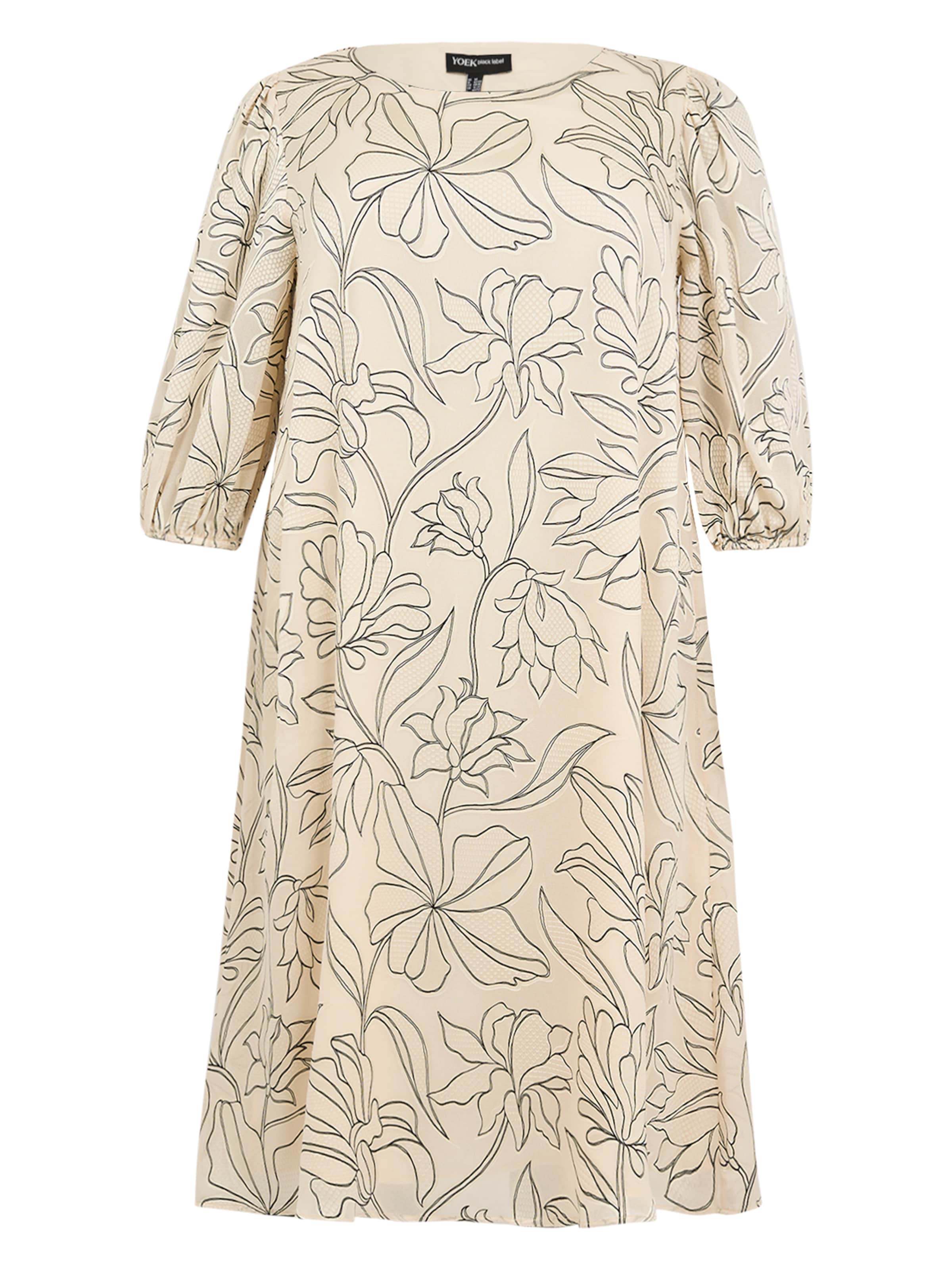 YOEK Jurk in Beige: voorkant