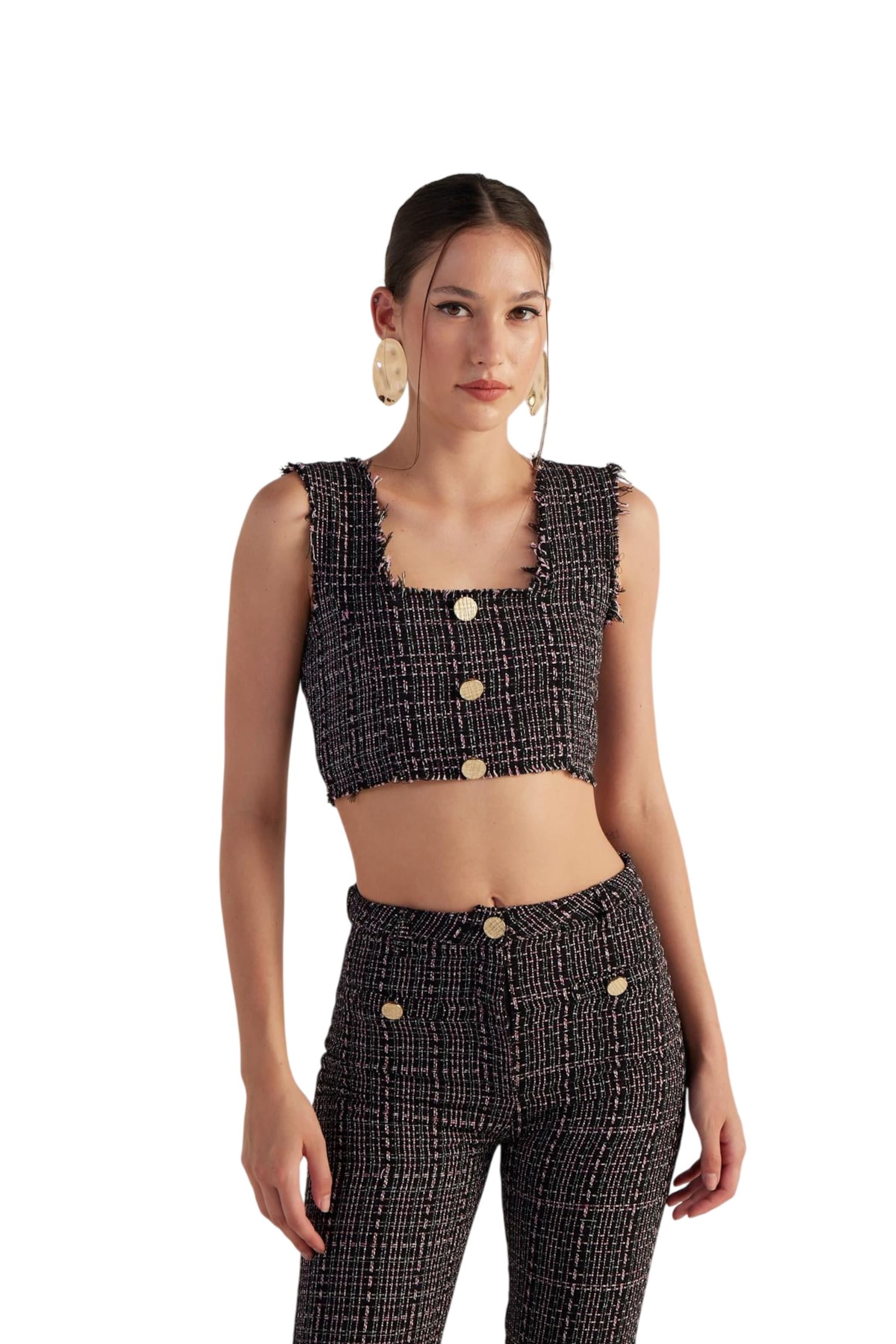 HOLLY LOLLY Top in Schwarz: Vorderseite