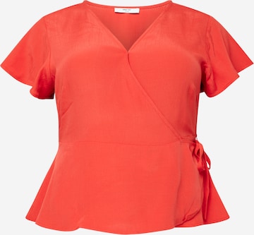 ABOUT YOU Curvy - Camisa 'Thea' em vermelho: frente