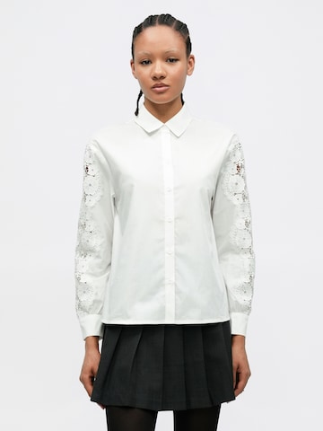 PIECES Bluzka 'PCBETTA' w kolorze biały: przód