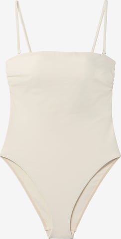 Calvin Klein Swimwear Badeanzug 'Essentials' in Beige: Vorderseite