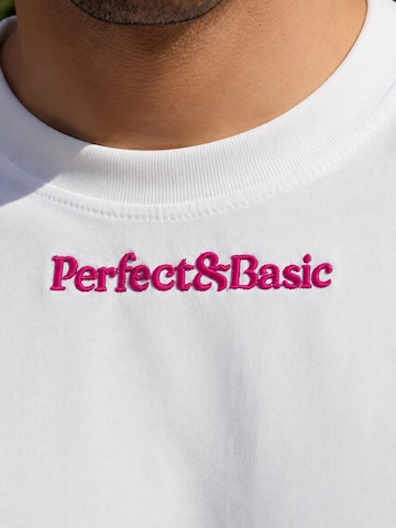 Perfect&Basic - Camiseta 'Koi Back Flock' en beige
