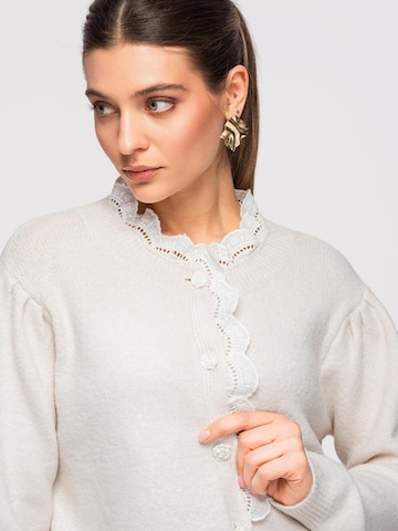 Ombre Knit Cardigan in Beige