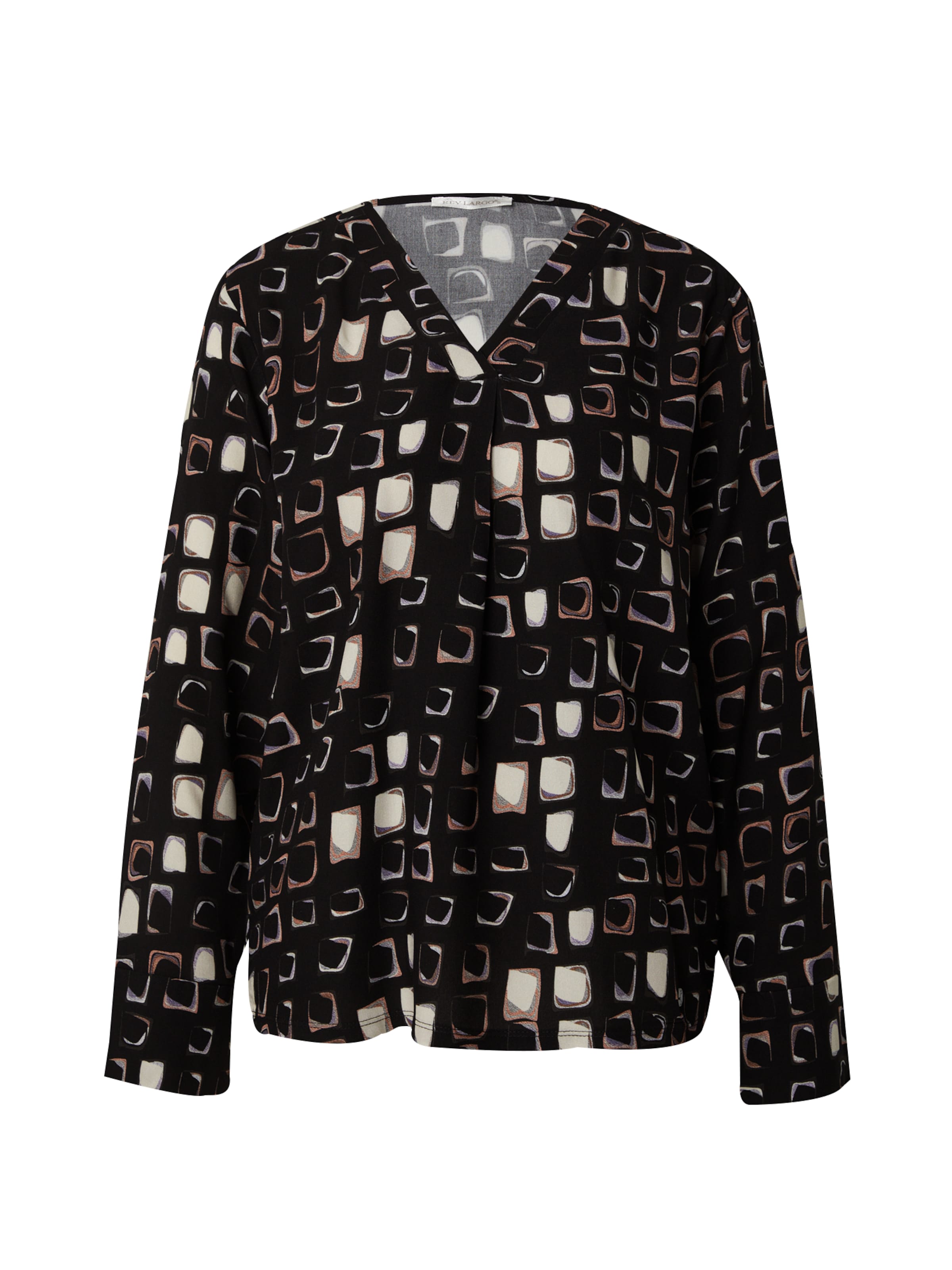 Key Largo Blouse 'MATRIX' in Zwart: voorkant
