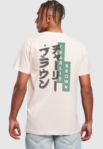 T-Shirt 'Peanuts - Charlie Brown' Merchcode en beige