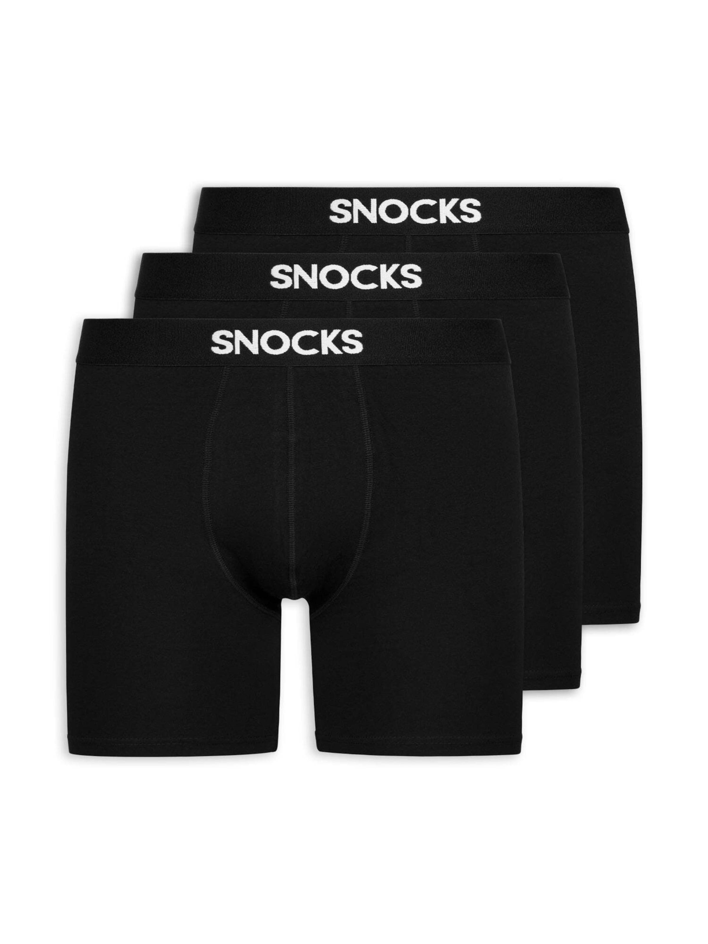 SNOCKS Boxershorts in Schwarz: Vorderseite