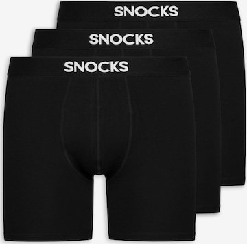 SNOCKS Boxer shorts in Black: front