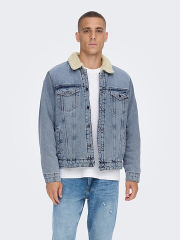 Only & Sons Between-Season Jacket 'Louis' in Blue: front