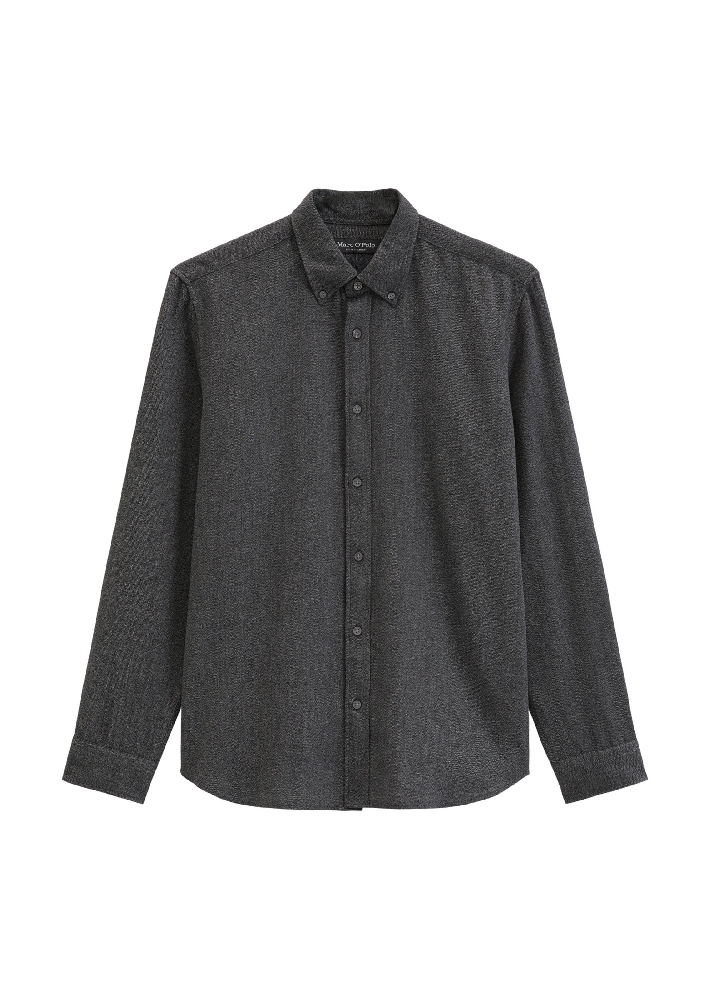 Marc O'Polo Regular Fit Hemd in Schwarz: Vorderseite