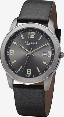 REGENT Analog Watch in Black: front