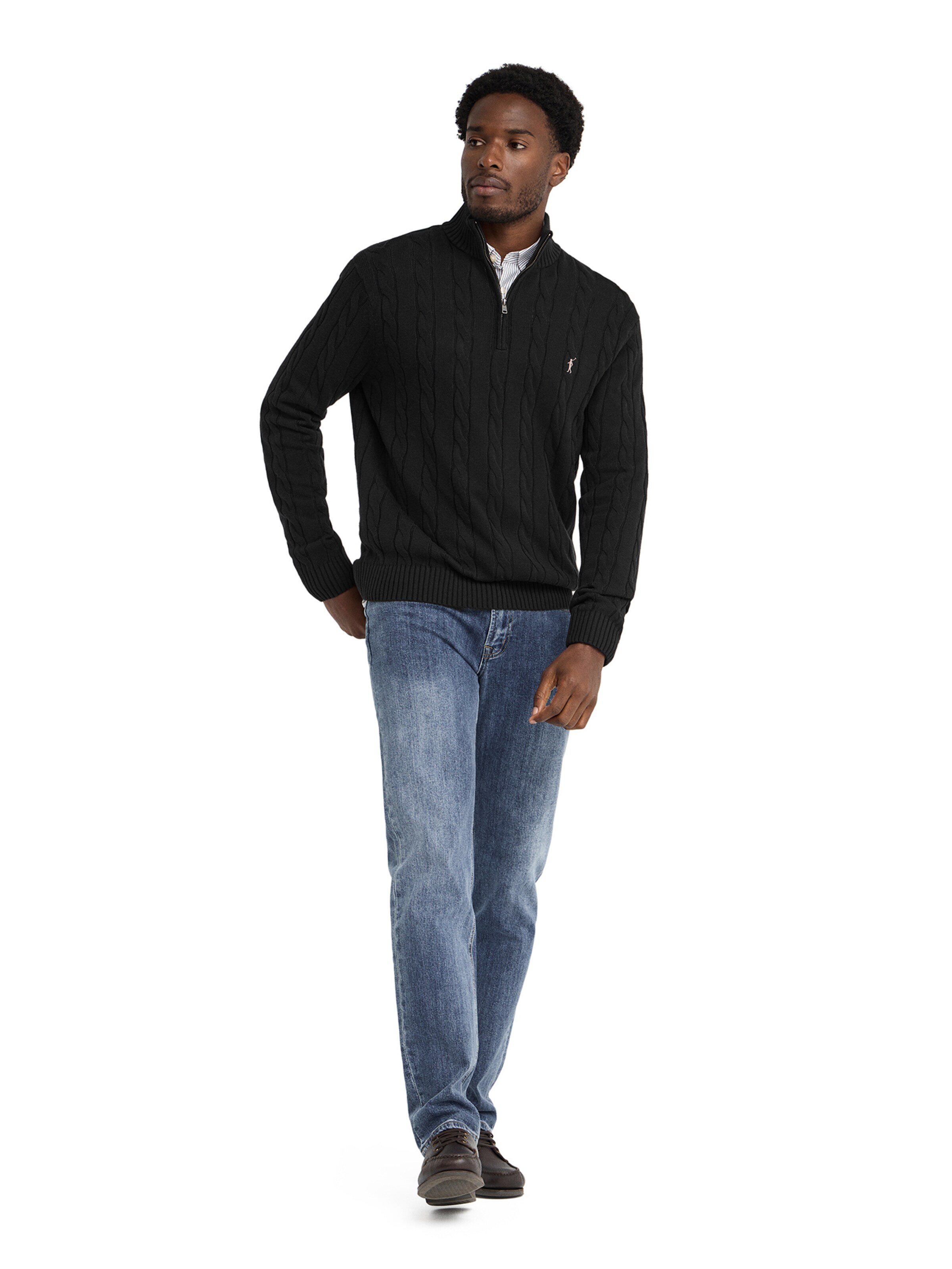 Polo Club Pullover 'RIGBY' in Schwarz