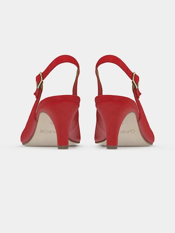 GABOR Lodičky s otvorenou pätou - Červená