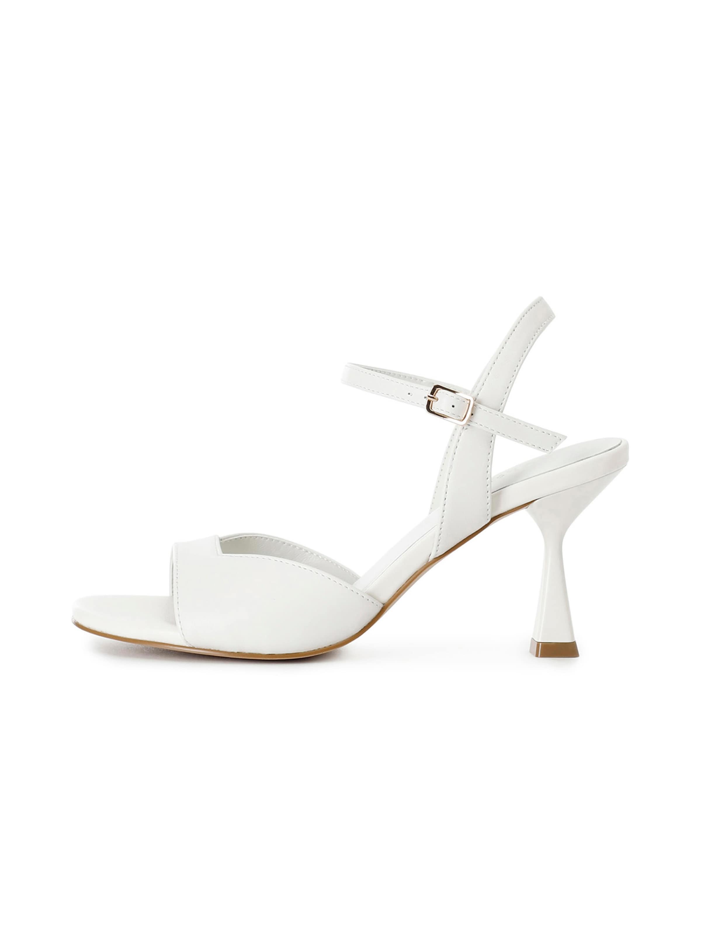 Sandalo di CAFè NOIR in bianco: frontale