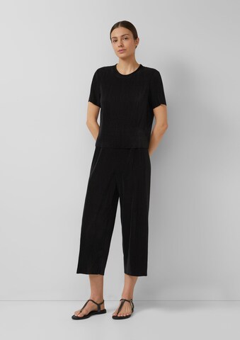 s.Oliver Wide Leg Hose in Schwarz