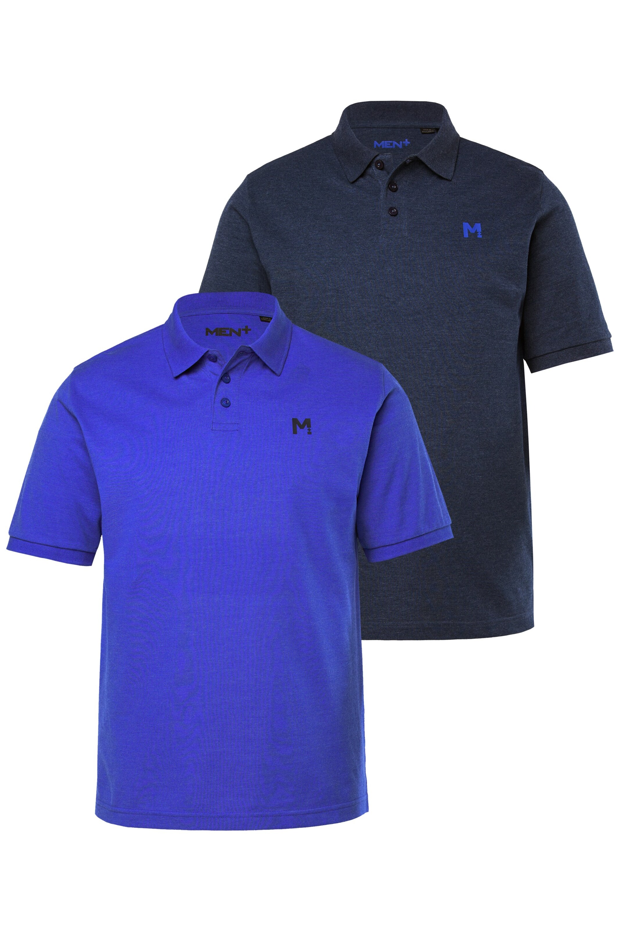 Men Plus Shirt in Blauw: voorkant