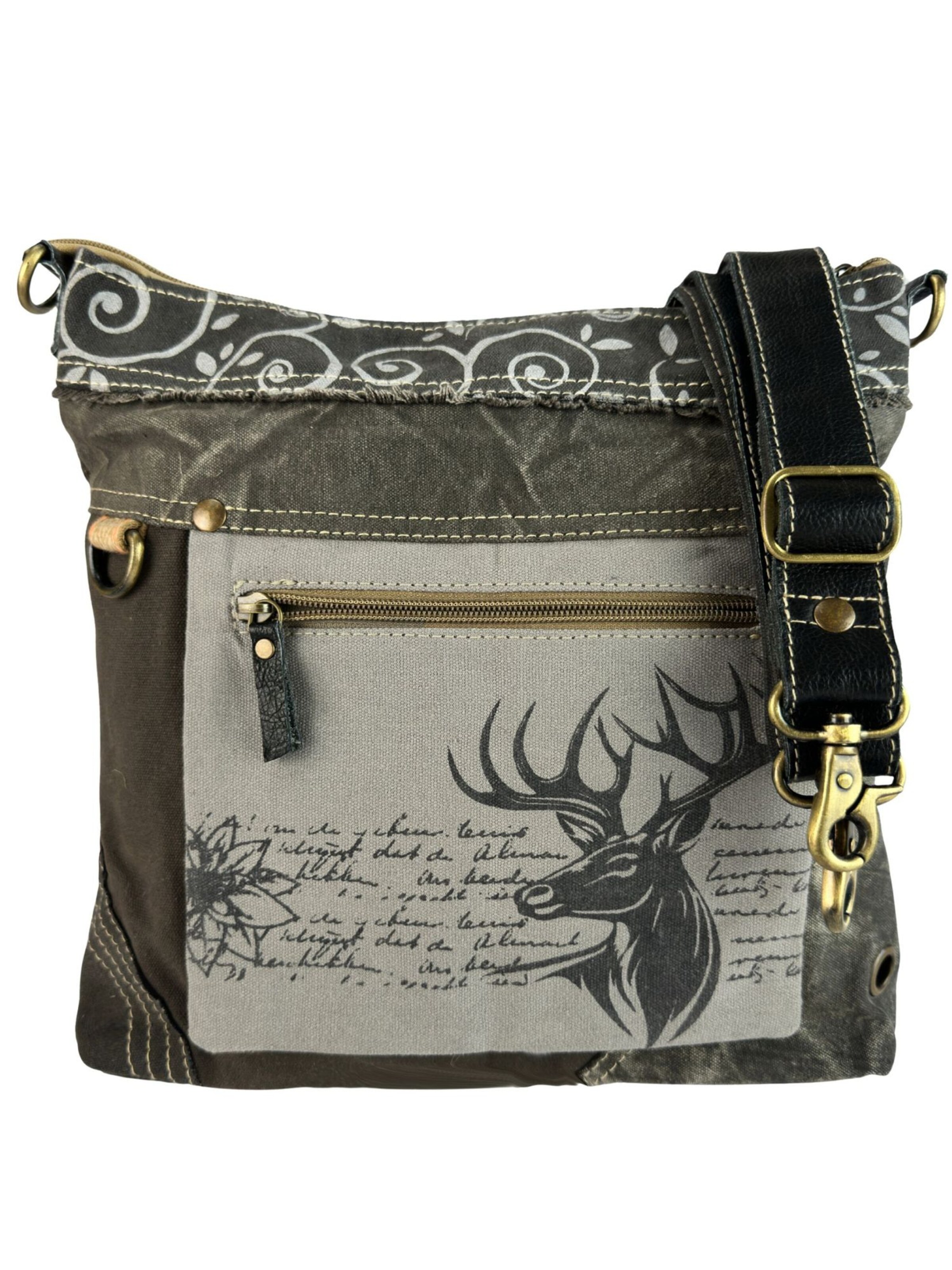 DOMELO Umhängetasche 'Domelo' in Grau: Vorderseite