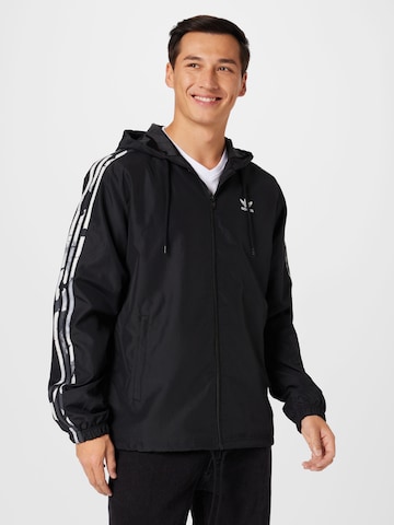 ADIDAS ORIGINALS Between-Season Jacket 'Camo Series' in Black: front