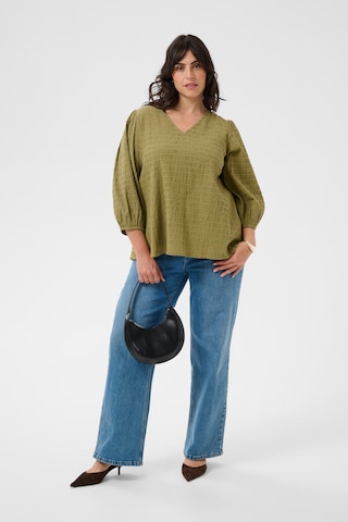 KAFFE CURVE Bluse 'Maisie' in Grün