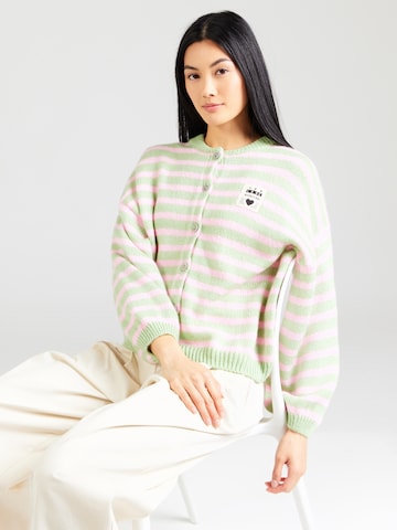 Hailys Knit Cardigan 'Av44a' in Green: front