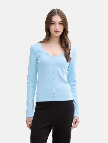 TOM TAILOR DENIM Strickjacke in Blau: Vorderseite