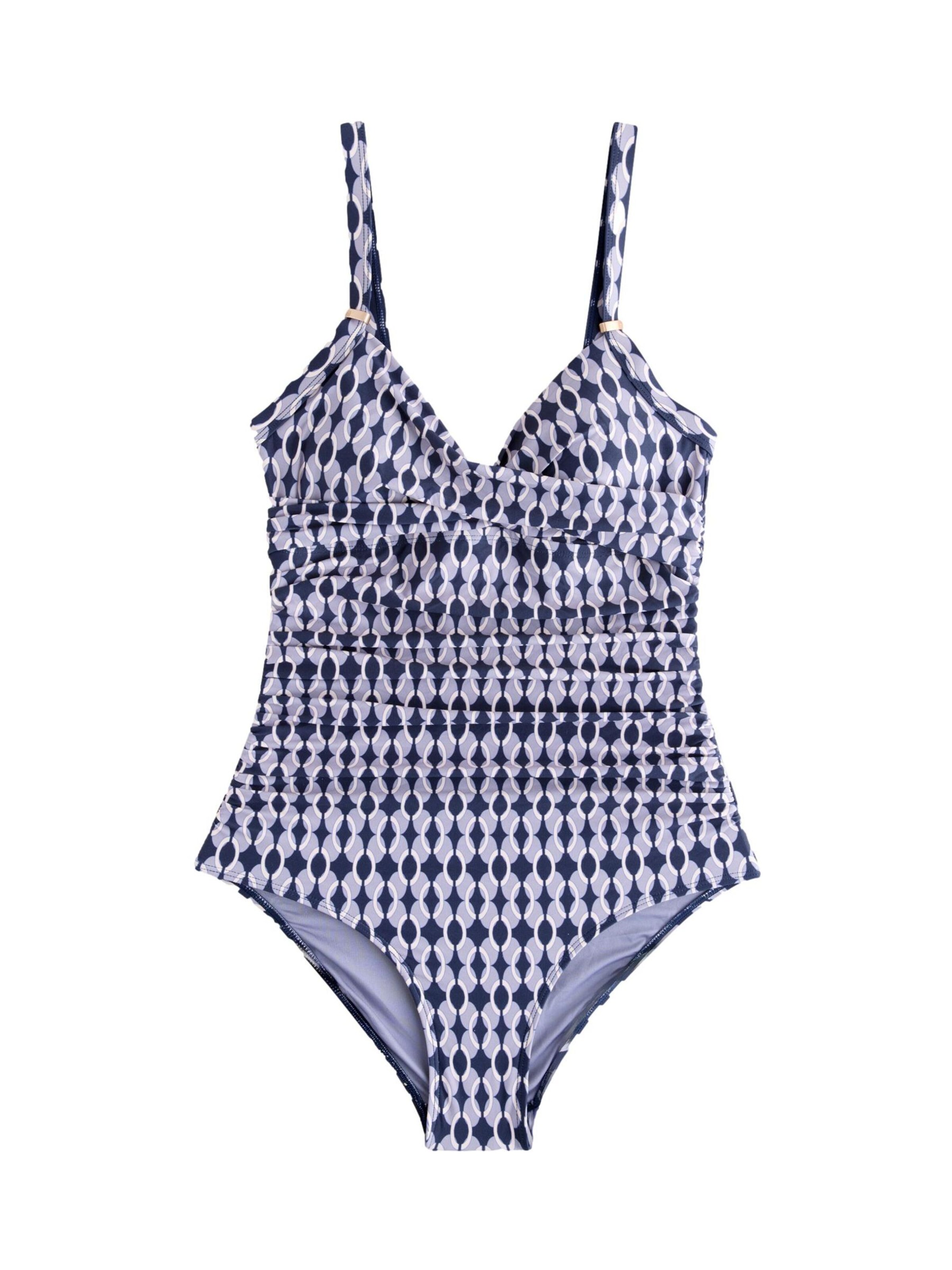 Next Shapingbadeanzug in Blau: Vorderseite