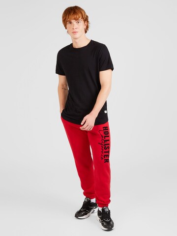 HOLLISTER Tapered Trousers in Red