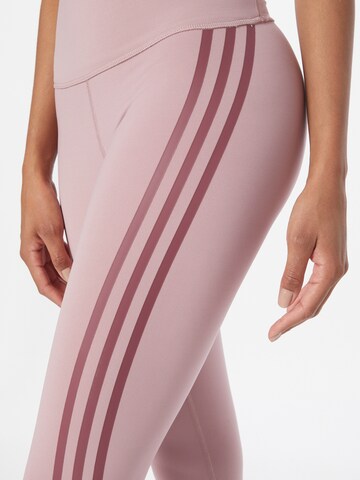 ADIDAS SPORTSWEAR Skinny Sports trousers 'Optime Train Icons' in Purple