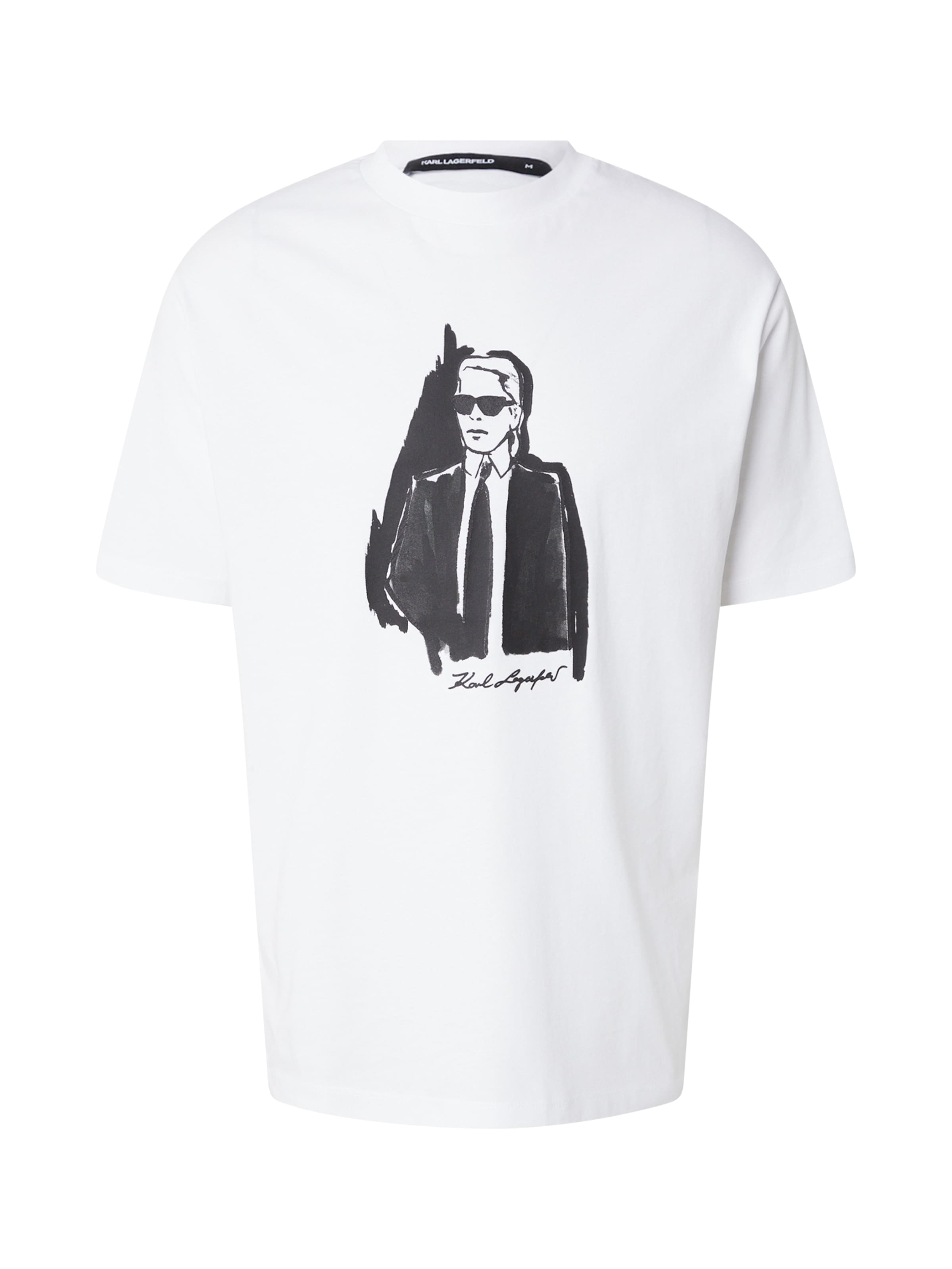 Karl Lagerfeld Μπλουζάκι σε λευκό: μπροστά