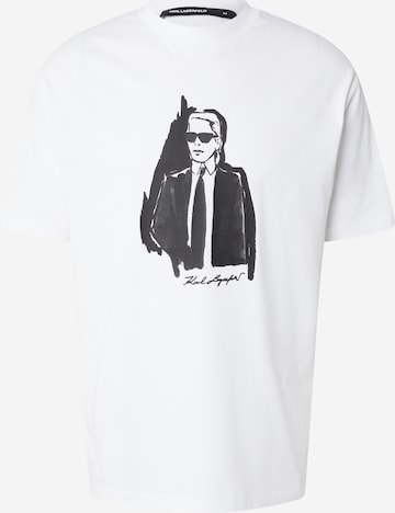 T-Shirt Karl Lagerfeld en blanc : devant