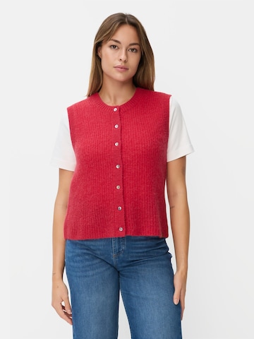 CAMEL ACTIVE Strickweste mit Knopfleiste in Rot