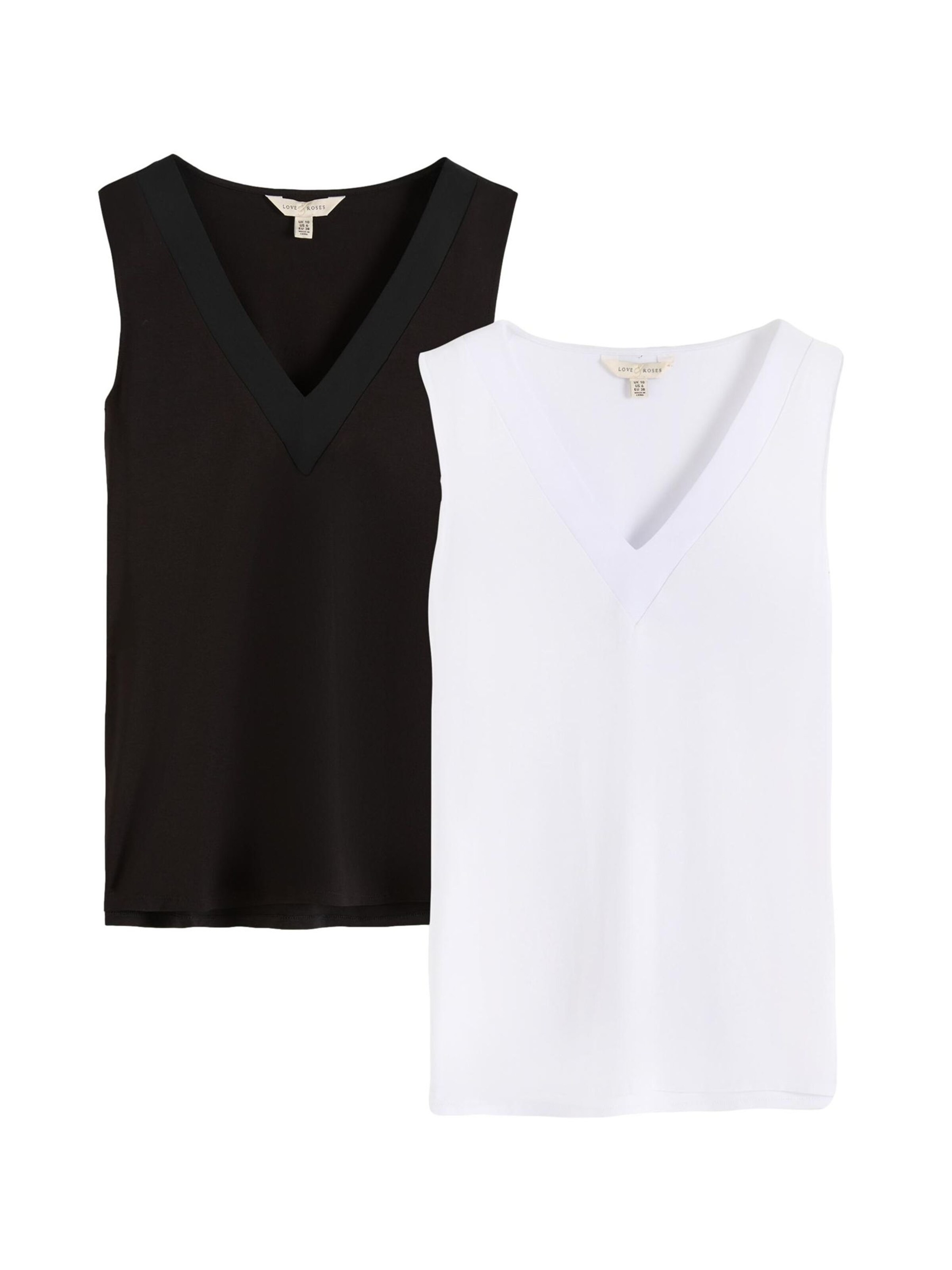 love & roses Top in Zwart: voorkant