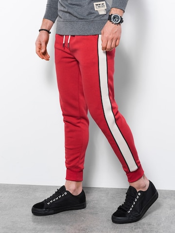Effilé Pantalon 'P865' Ombre en rouge
