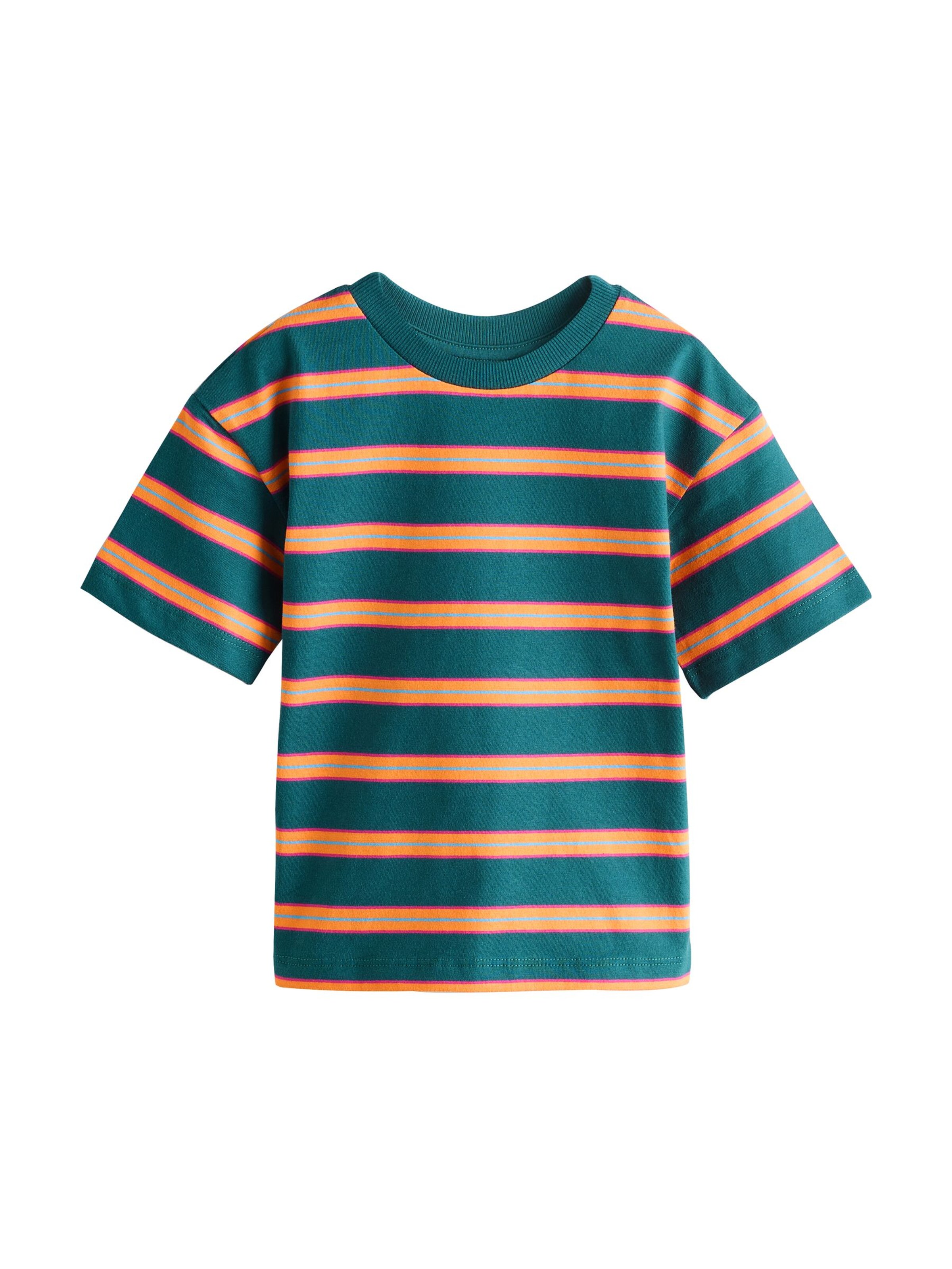 Next T-Shirt en émeraude / orange, Vue avec produit