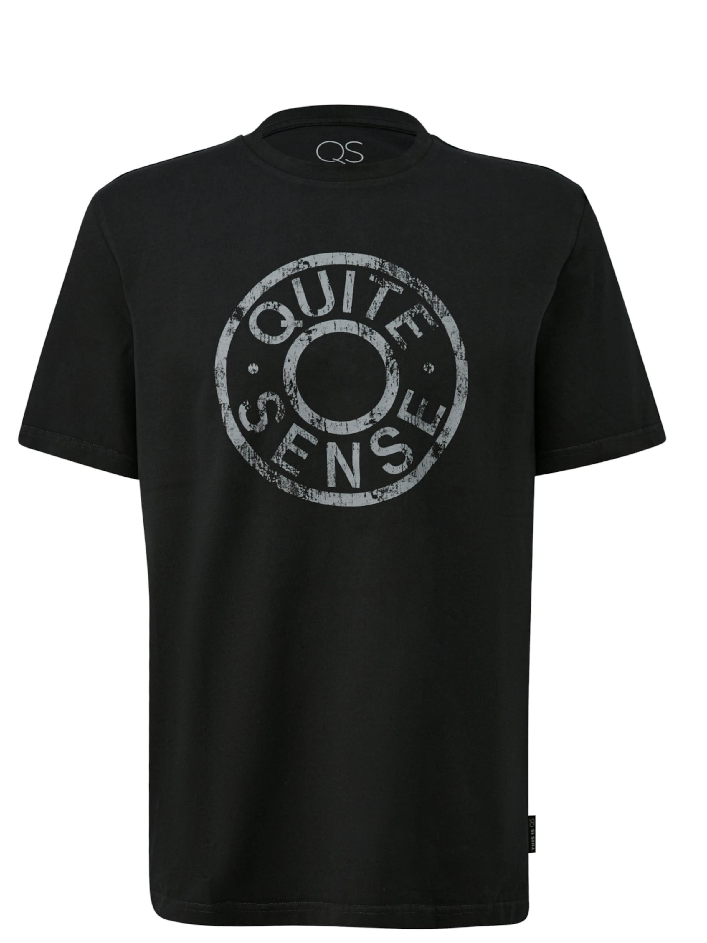 QS Shirt in Zwart: voorkant