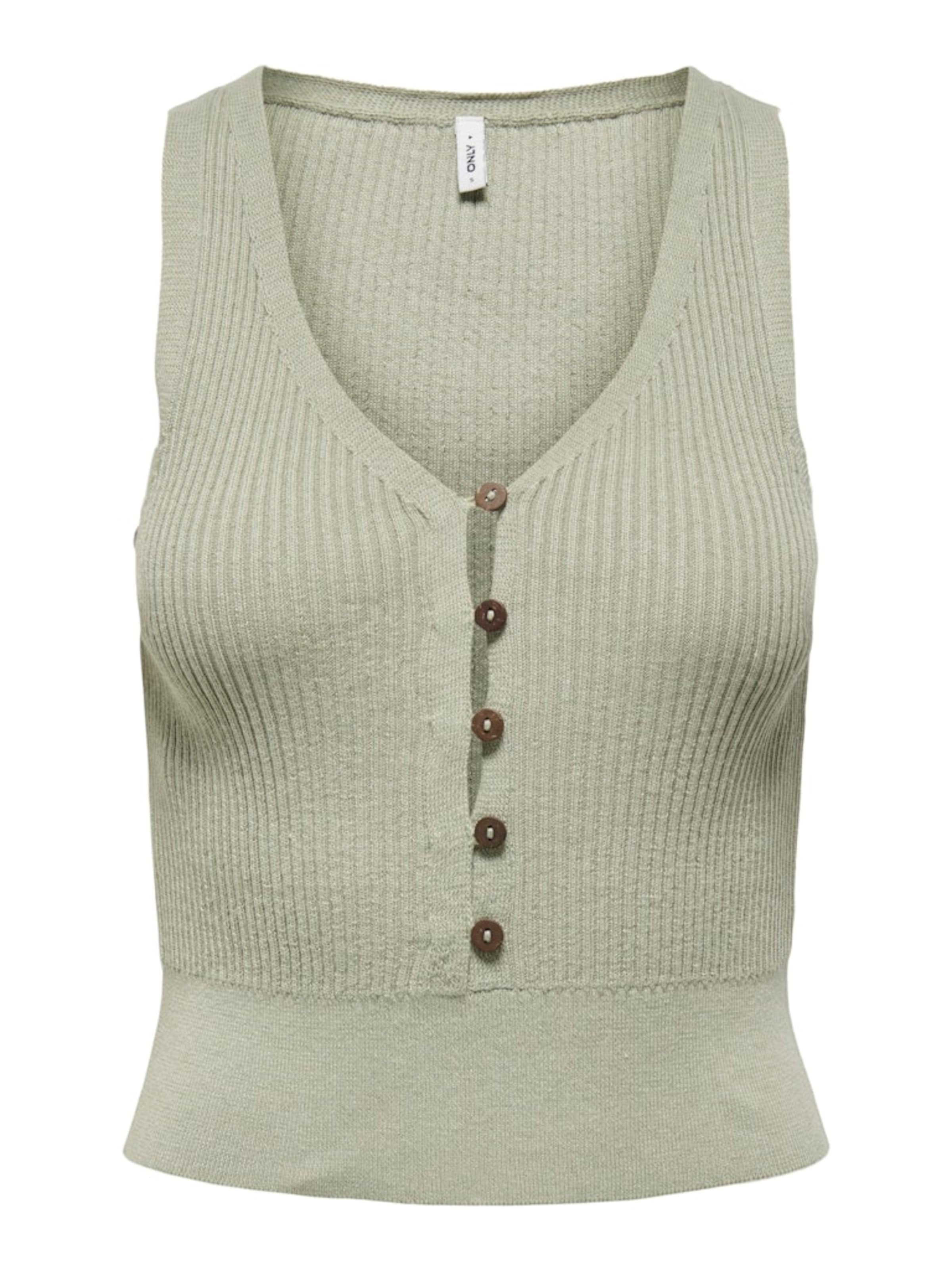 ONLY Top z dzianiny 'ONLLina' w kolorze szary: przód