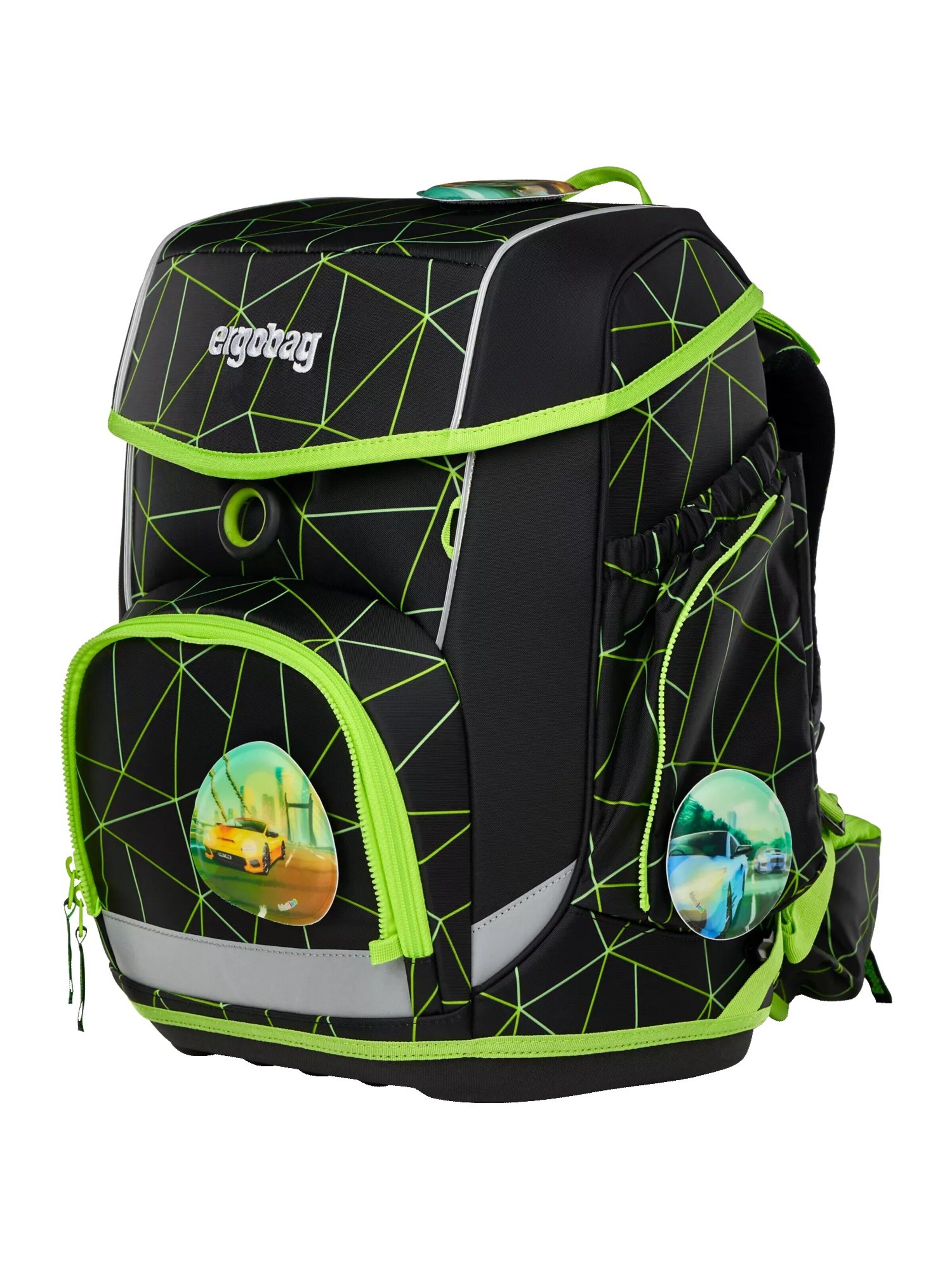 ergobag Backpack 'Schulranzen-Set cubo Set' in Green