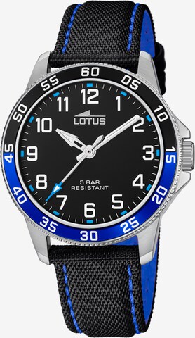 Lotus Analog Watch in Black: front