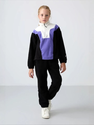 Sweat-shirt 'TOMMY Unisex Jugend-Oversize Color-Blocked Sweatshirt' Tommy Life en mélange de couleurs : devant